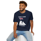 Proudly Raising Our Colours T-Shirt (smaller design) — British Flag Patriotic Tee - Our Colours