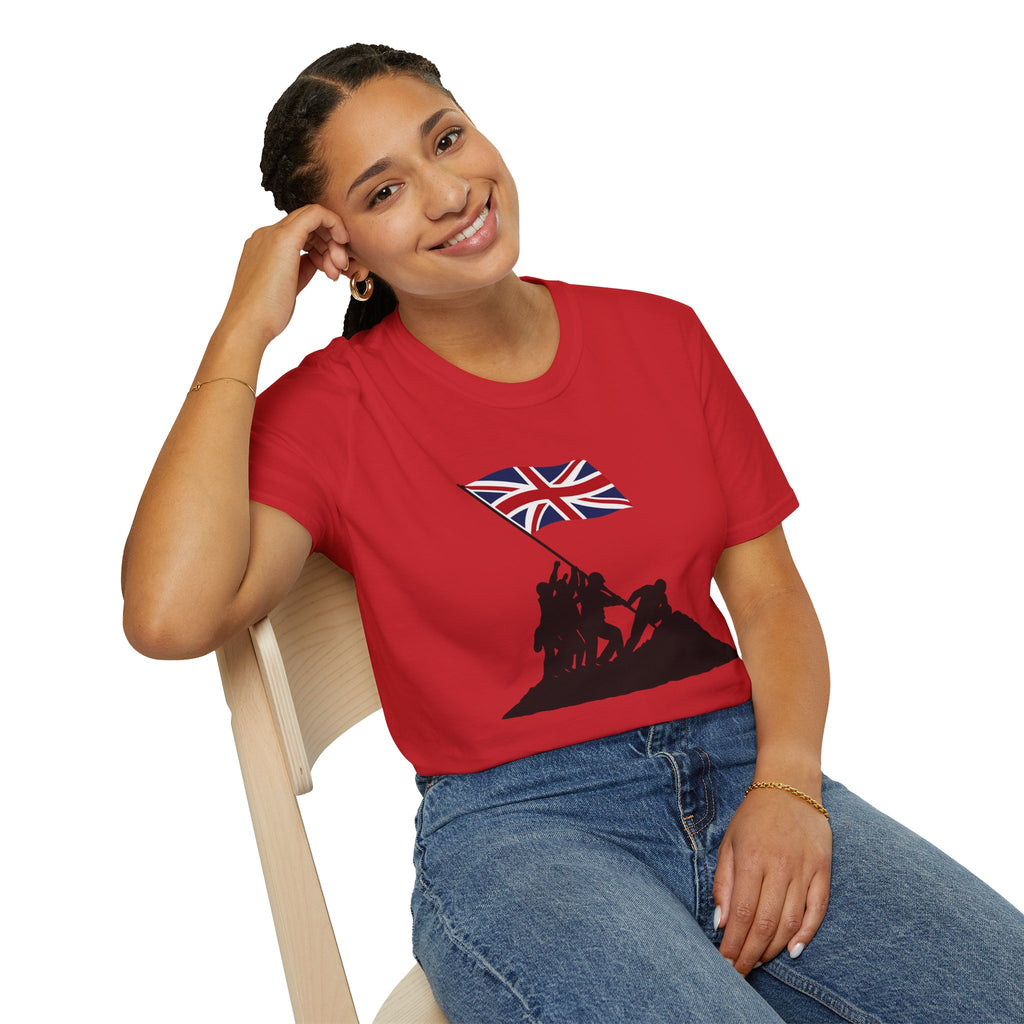 Raising Our Colours T-Shirt (no slogan) — British Flag Patriotic Tee - Our Colours