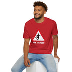Men at Work Roadside Sign T-Shirt — British Humour T-Shirt - Our Colours