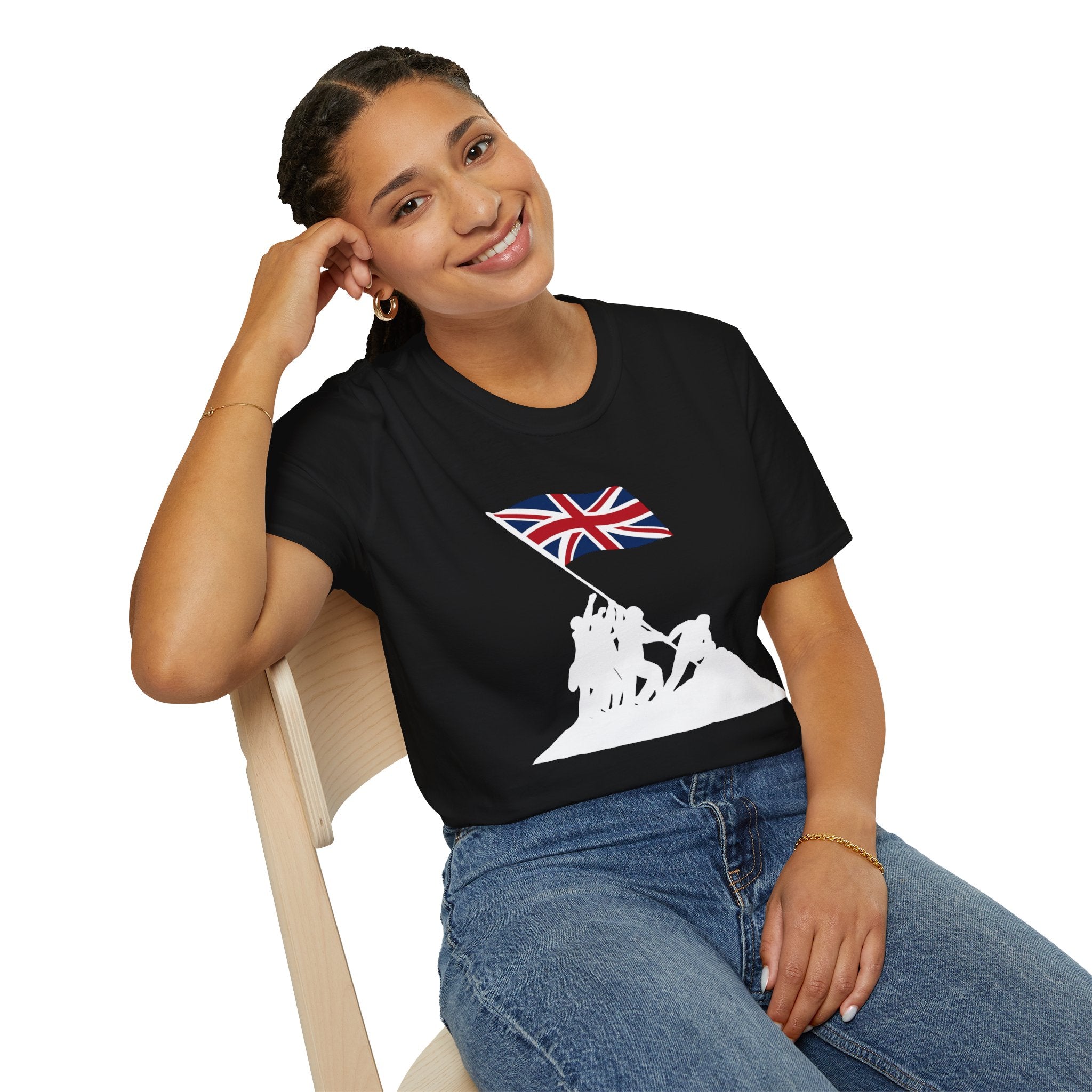 Raising Our Colours T-Shirt (no slogan) — British Flag Patriotic Tee - Our Colours