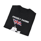 Proudly Raising Our Colours T-Shirt (smaller design) — British Flag Patriotic Tee