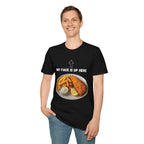 Fish & Chips "My face is up here" British Humour T-Shirt