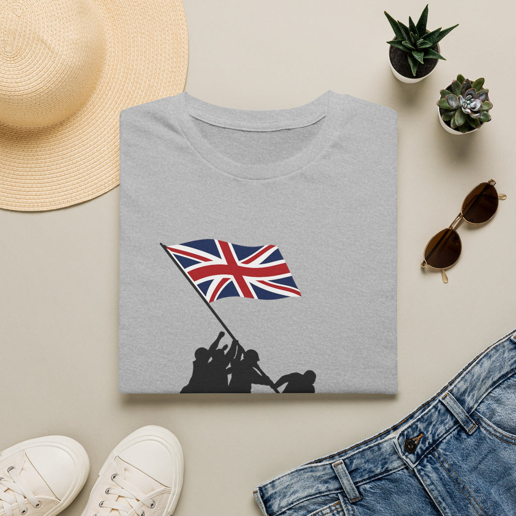 Raising Our Colours T-Shirt (no slogan) — British Flag Patriotic Tee - Our Colours