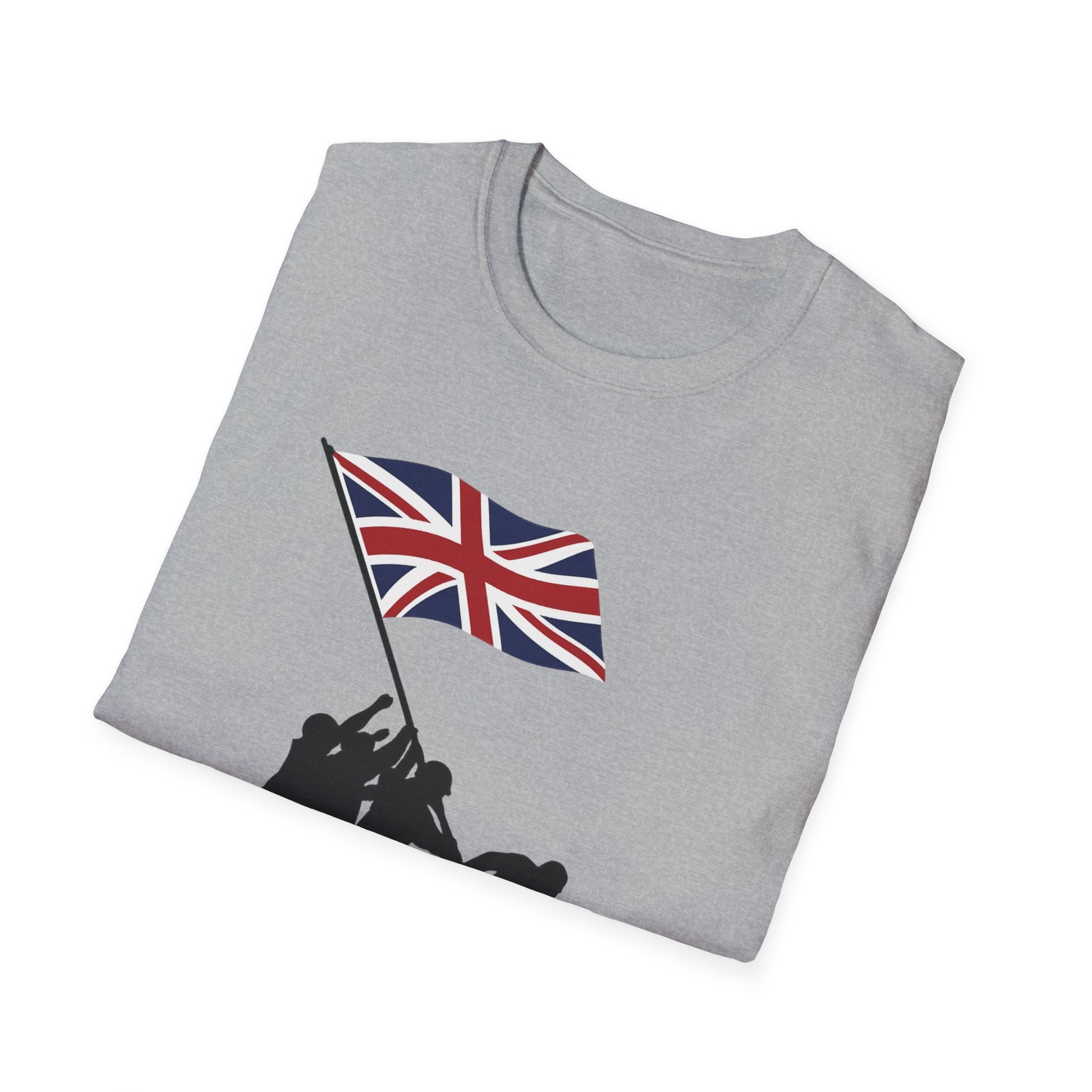 Raising Our Colours T-Shirt (no slogan) — British Flag Patriotic Tee