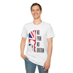 T-Shirt — "No Pain No Britain" Union Jack Skull Graphic Tee