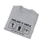 England Is Simple T-Shirt — Football, Pint & Flag Tee (Let’s Keep It That Way)