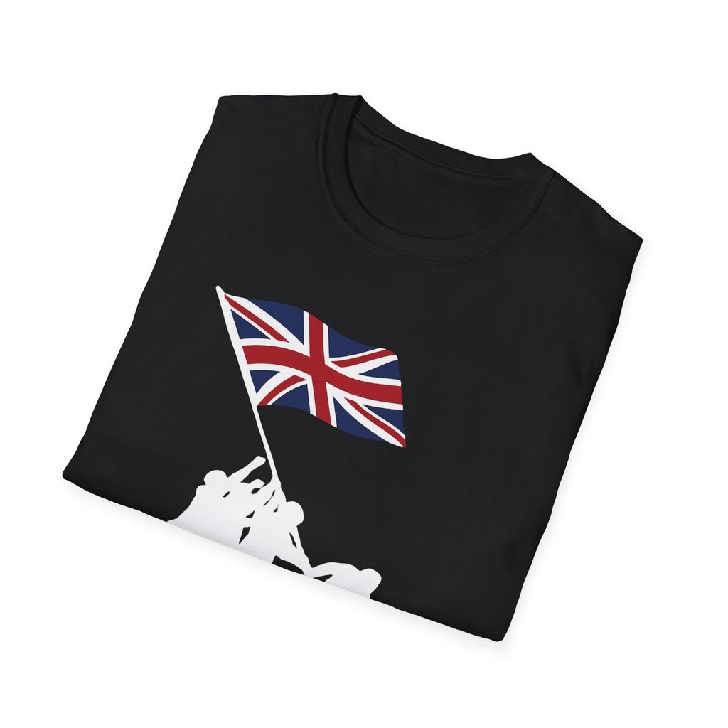 Raising Our Colours T-Shirt (no slogan) — British Flag Patriotic Tee