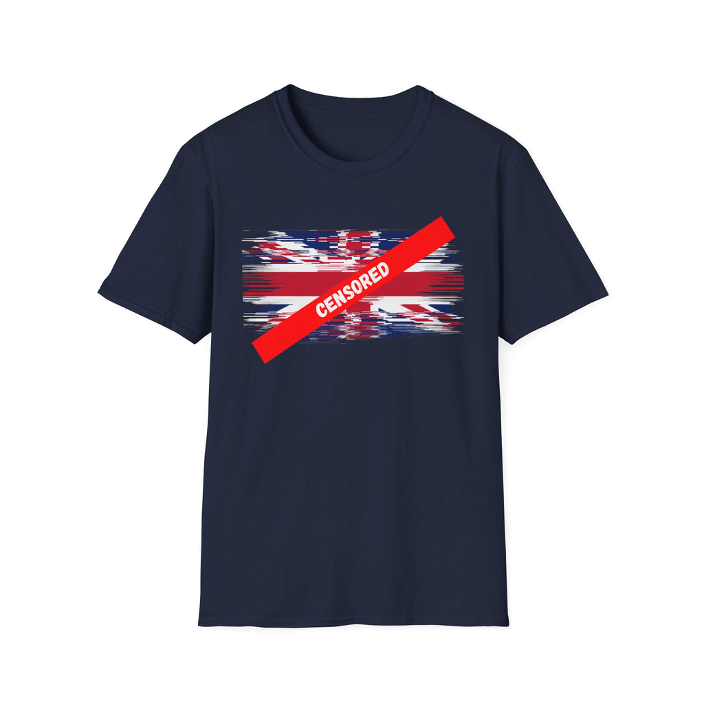 Censored Union Jack T-Shirt — British Political Flag Tee