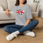 Union Jack & England Heart Flag T-Shirt — British Patriotic Tee