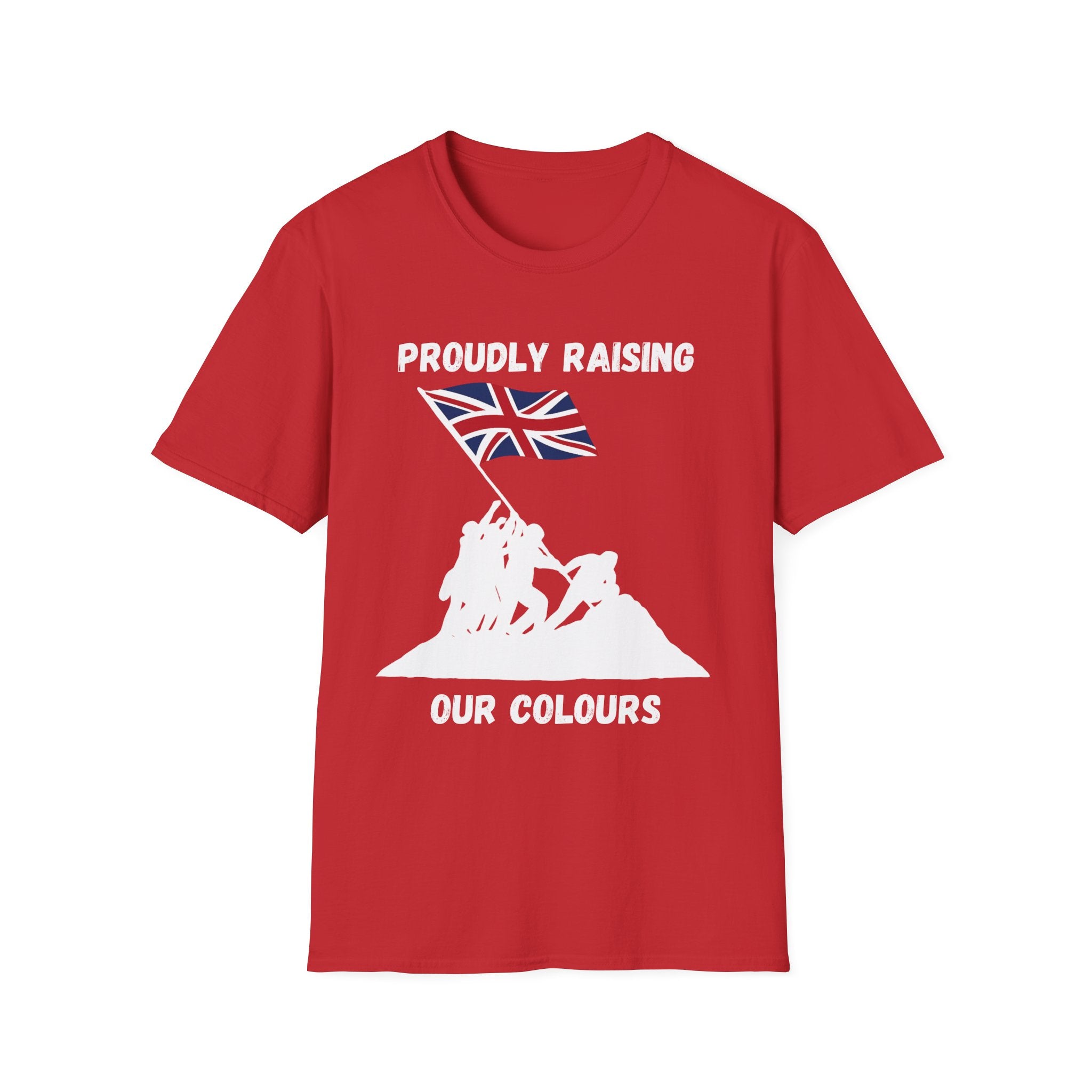 Proudly Raising Our Colours T-Shirt (original) — British Flag Patriotic Tee