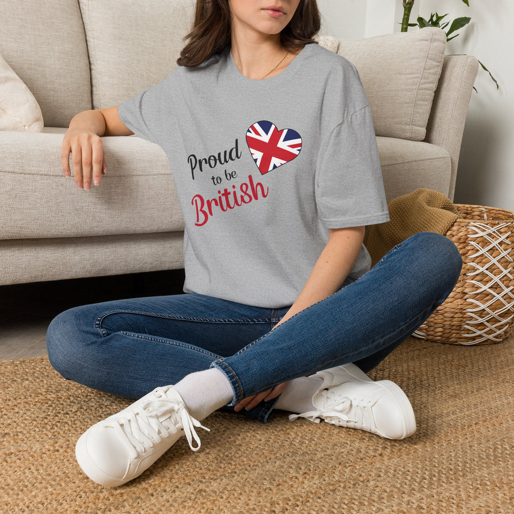 Proud to be British T-Shirt — Union Jack Heart Patriotic Tee