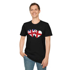 Union Jack & England Heart Flag T-Shirt — British Patriotic Tee