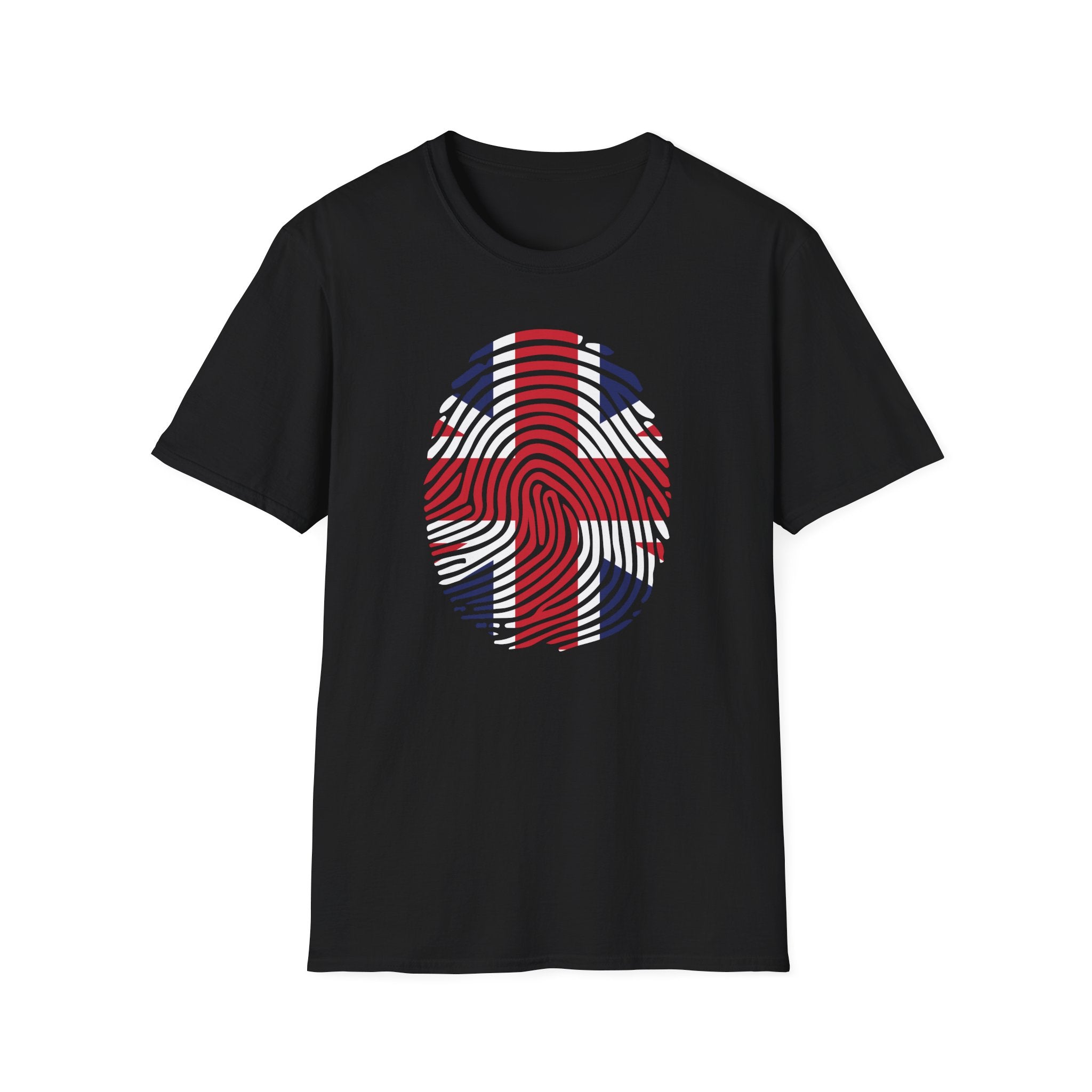 Union Jack Fingerprint British T-Shirt — Patriotic UK Pride Tee