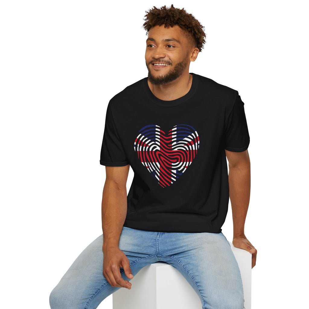 Union Jack Heart Fingerprint T-Shirt — British Patriot Tee - Our Colours