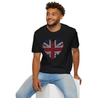 Union Jack Heart Fingerprint T-Shirt — British Patriot Tee - Our Colours