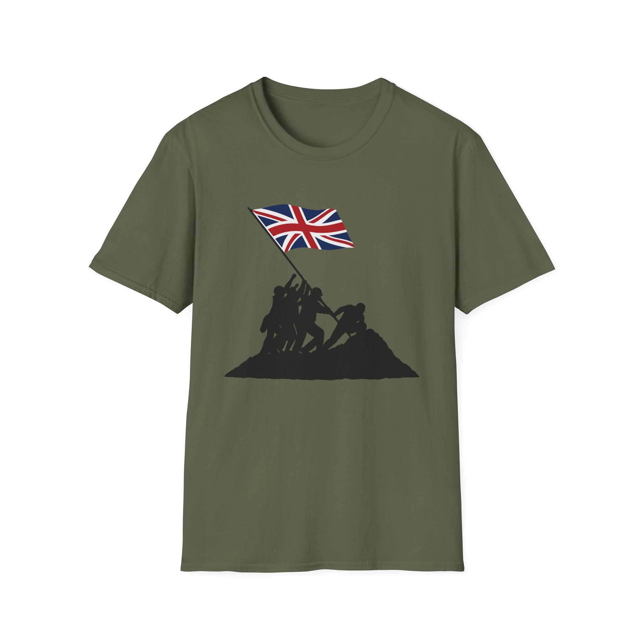 Raising Our Colours T-Shirt (no slogan) — British Flag Patriotic Tee