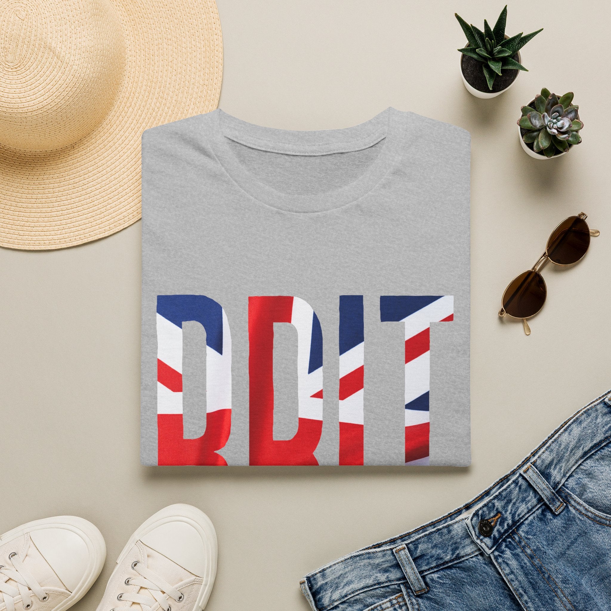 Brit Flag T-Shirt — Bold 'BRIT' Union Jack Graphic Tee