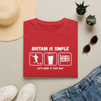Britain Is Simple — British Humour T-Shirt  T-Shirt (Football, Pint & Union Jack Design)
