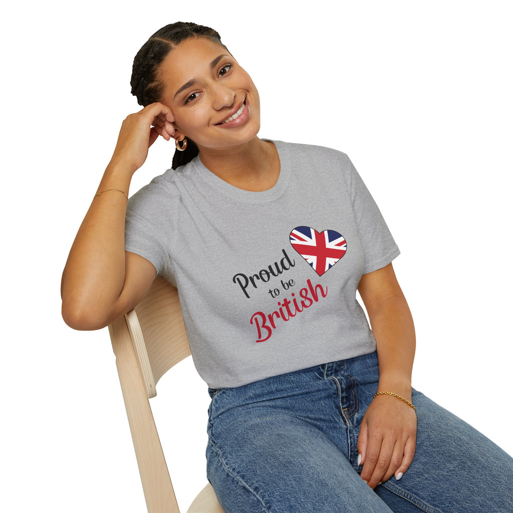 Proud to be British T-Shirt — Union Jack Heart Patriotic Tee