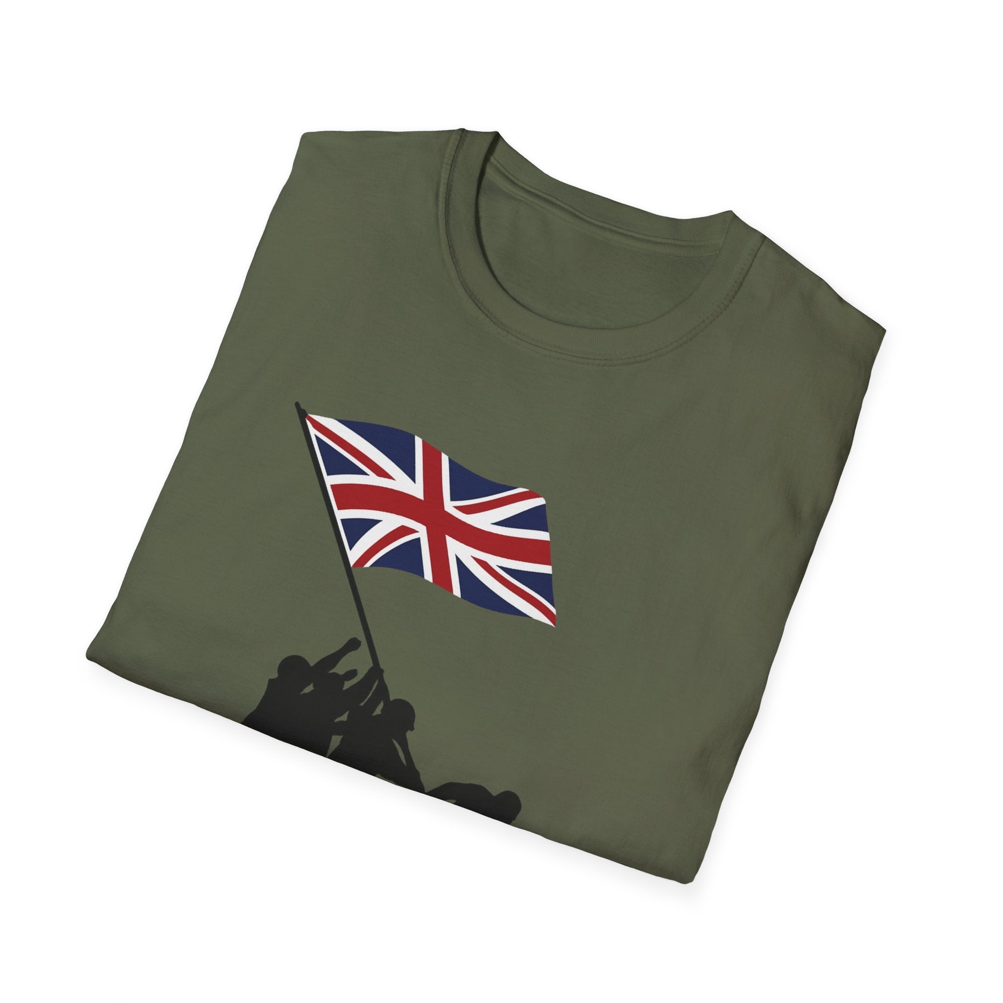 Raising Our Colours T-Shirt (no slogan) — British Flag Patriotic Tee
