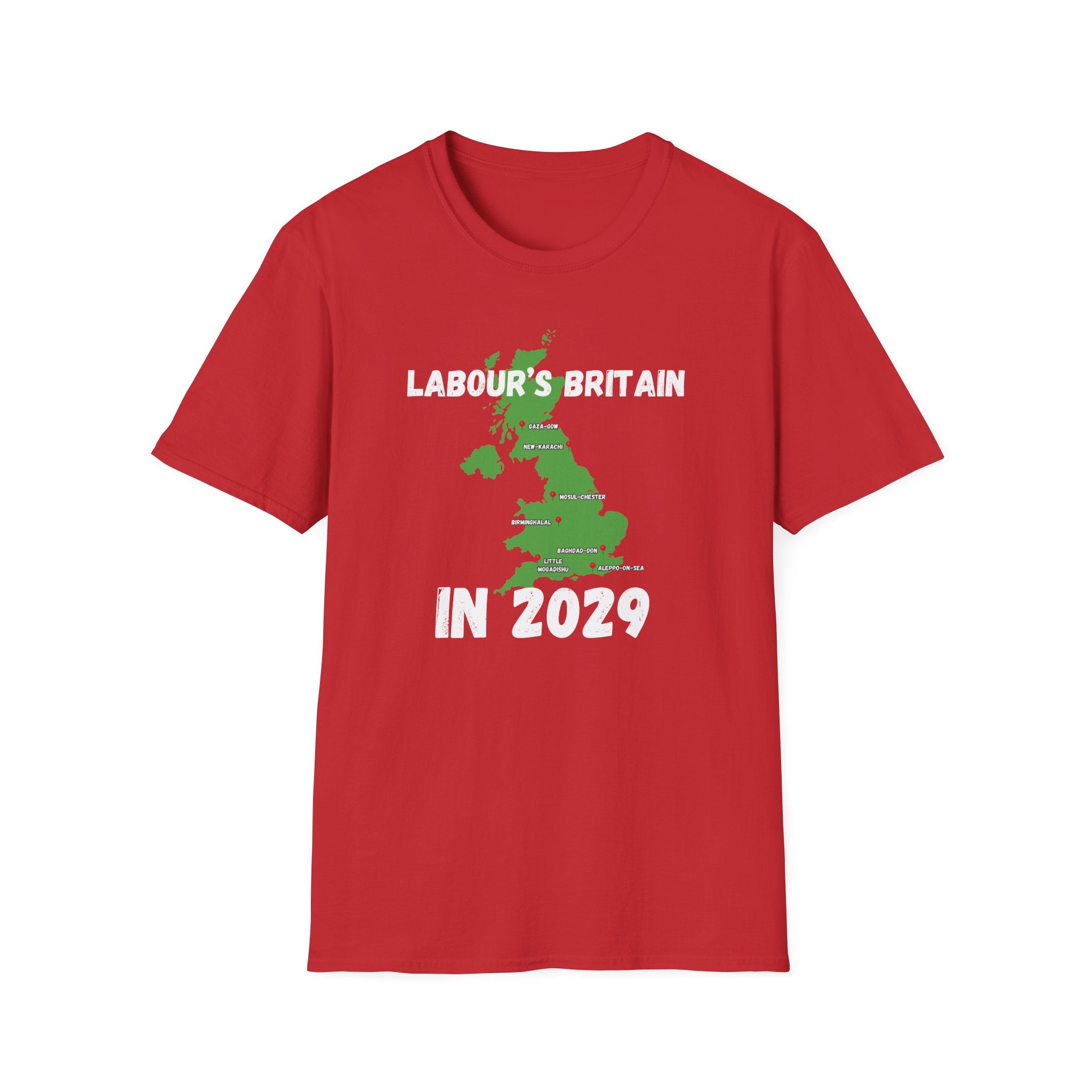 Political T-Shirt — "Labour's Britain in 2029" UK Map Parody
