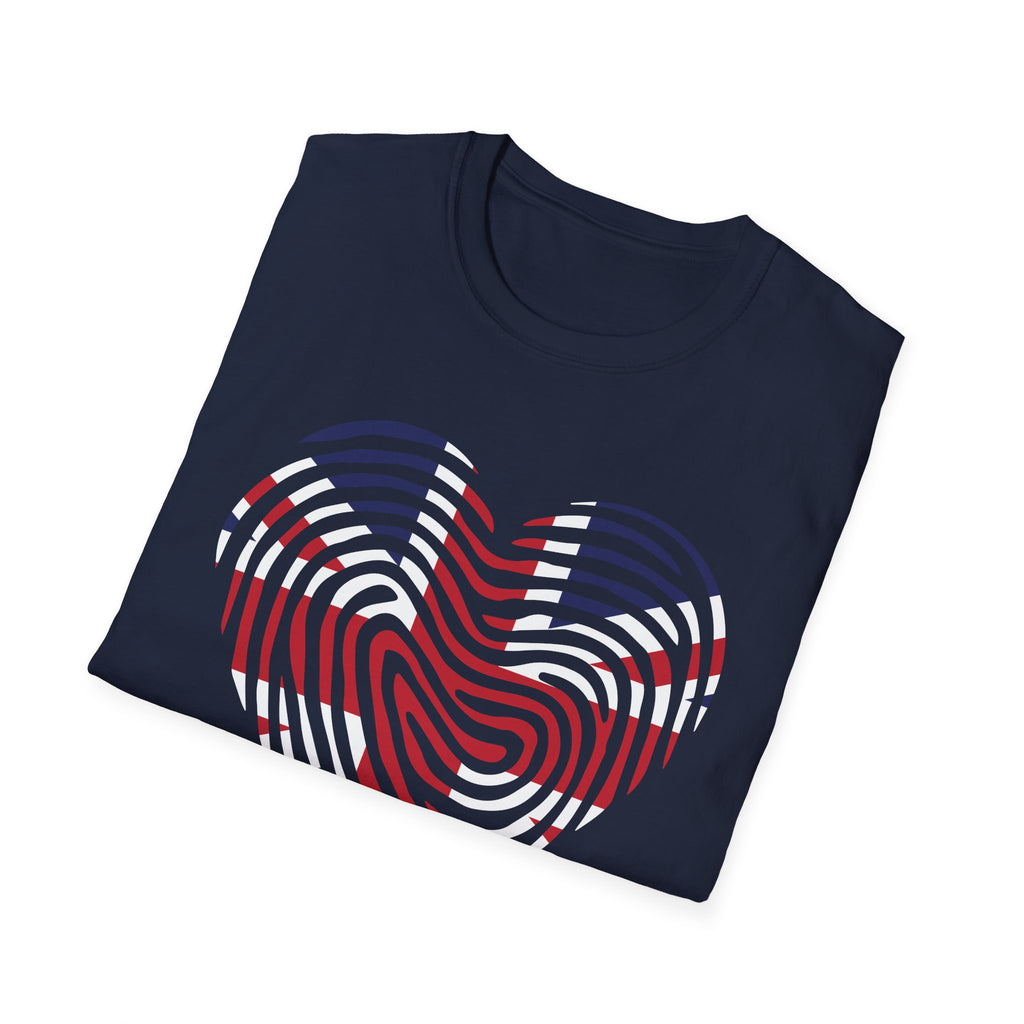 Union Jack Heart Fingerprint T-Shirt — British Patriot Tee