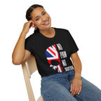 T-Shirt — "No Pain No Britain" Union Jack Skull Graphic Tee