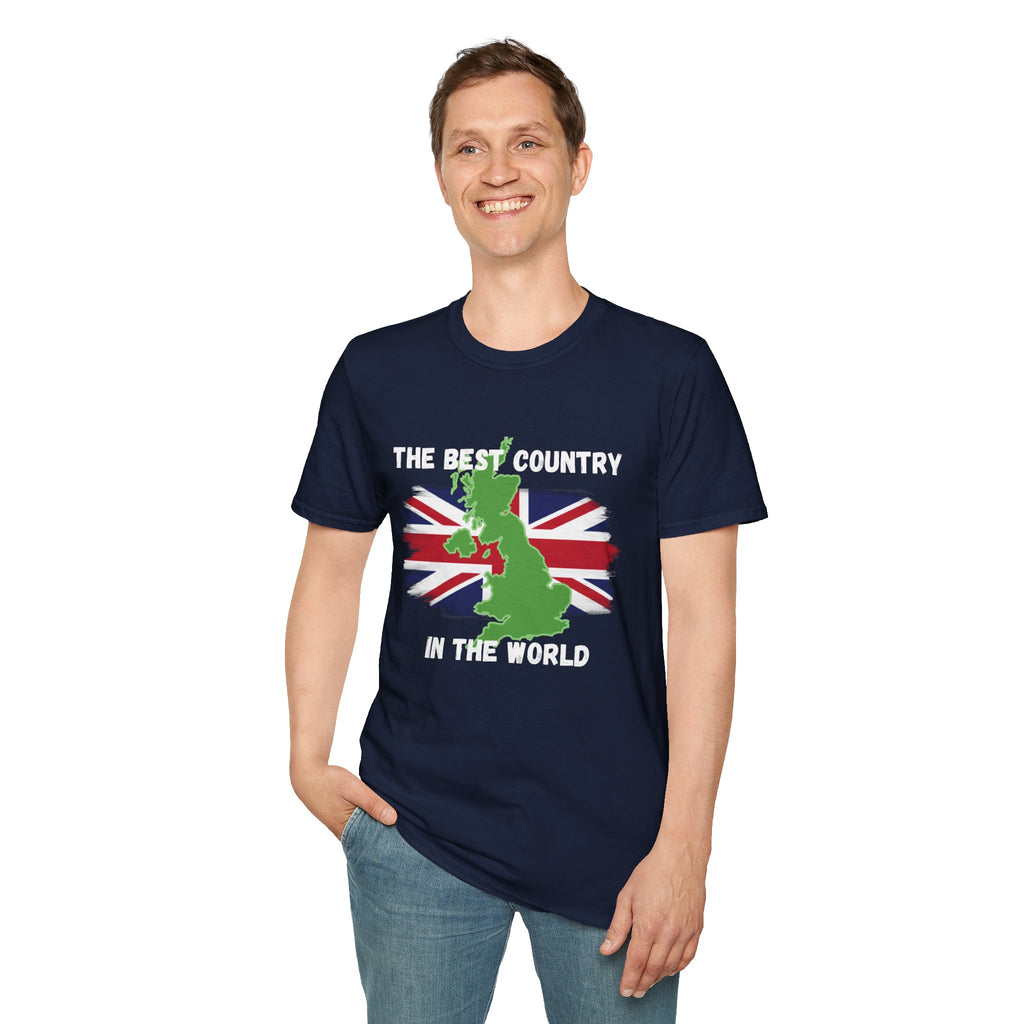 British Patriot T-Shirt — “The Best Country in the World” Union Jack Map