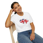 Union Jack & England Heart Flag T-Shirt — British Patriotic Tee