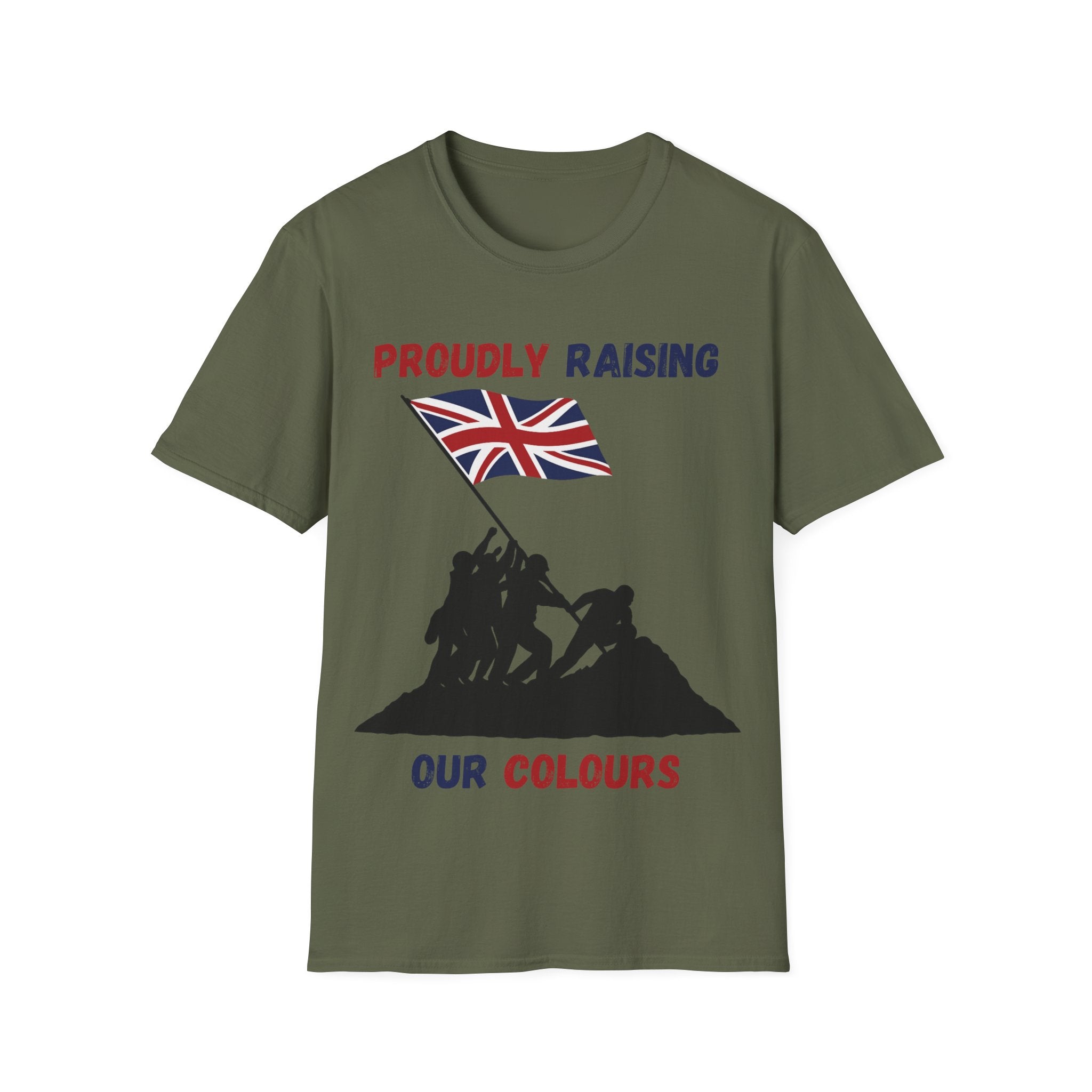 Proudly Raising Our Colours T-Shirt (original) — British Flag Patriotic Tee