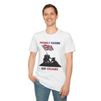 Proudly Raising Our Colours T-Shirt (smaller design) — British Flag Patriotic Tee