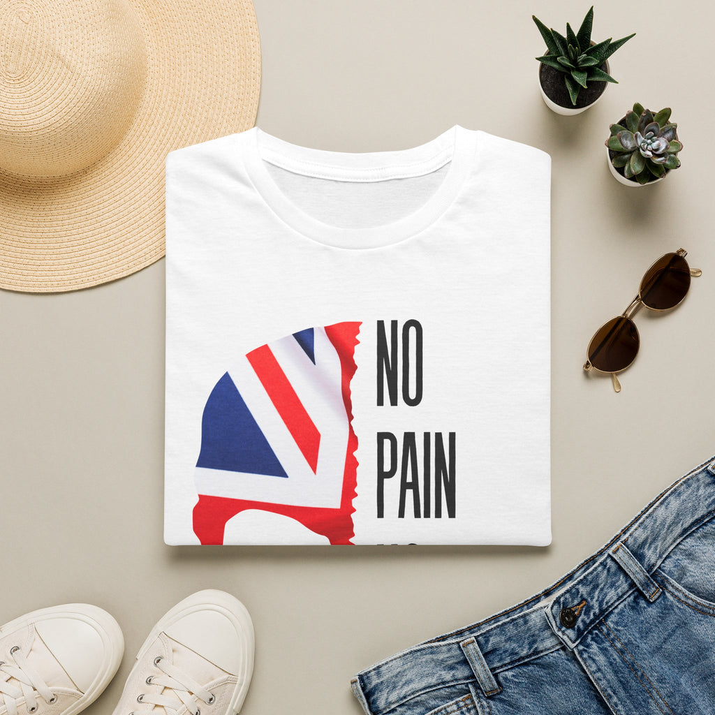 T-Shirt — "No Pain No Britain" Union Jack Skull Graphic Tee