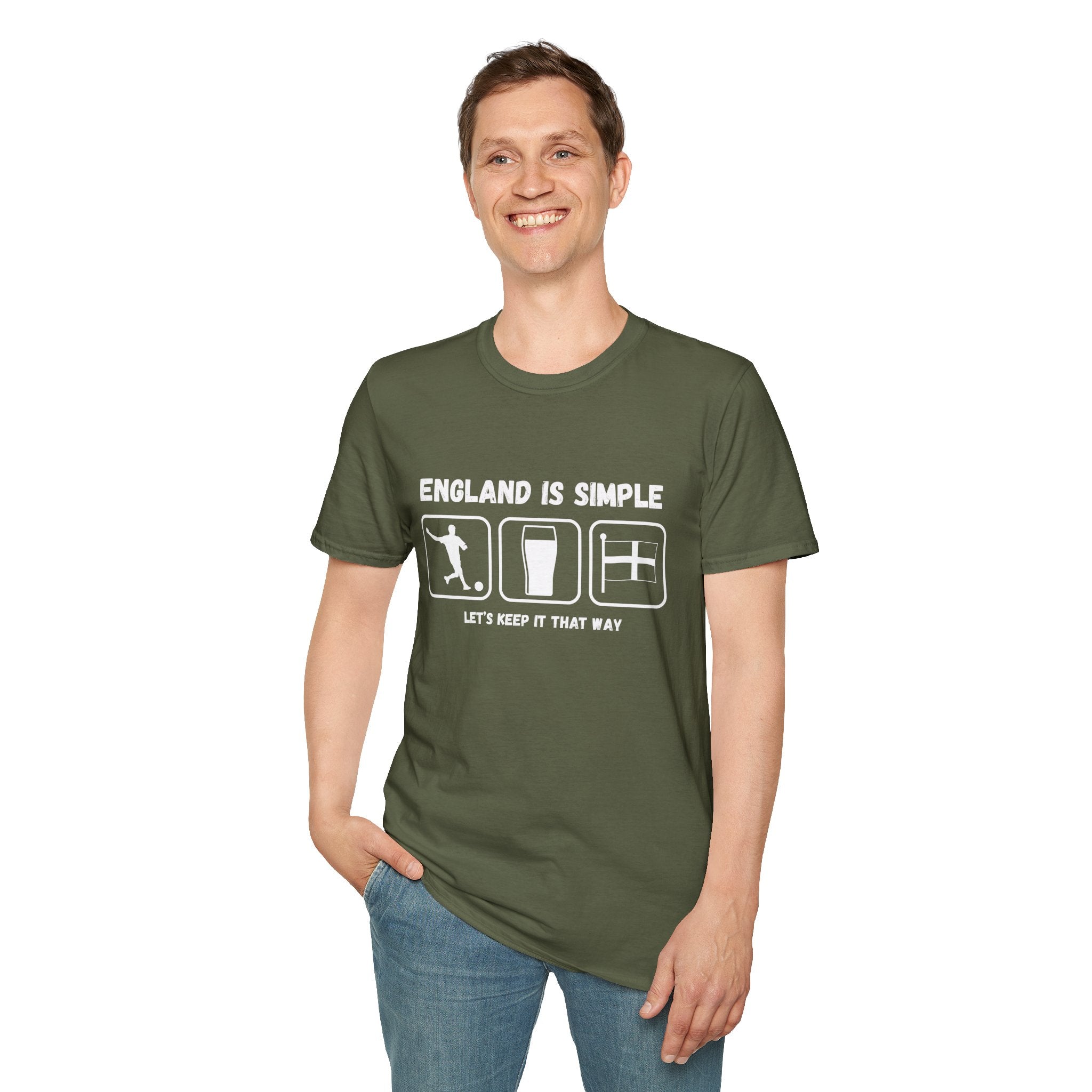 England Is Simple T-Shirt — Football, Pint & Flag Tee (Let’s Keep It That Way)