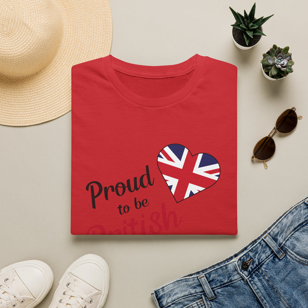 Proud to be British T-Shirt — Union Jack Heart Patriotic Tee