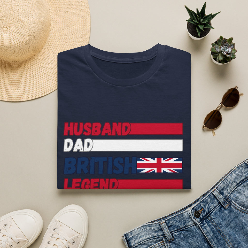 British Legend T-Shirt — 'Husband Dad British Legend' Graphic Tee