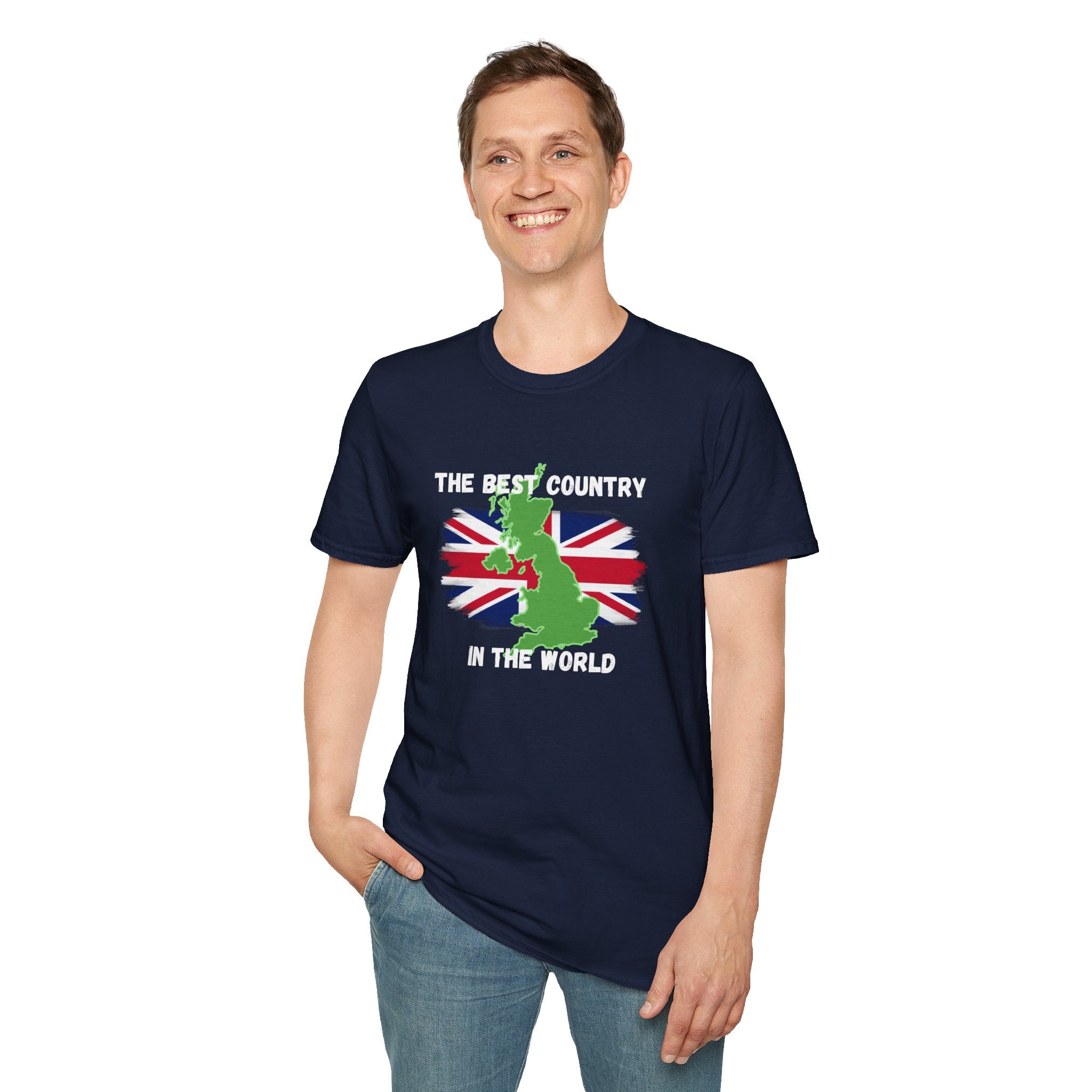 British Patriot T-Shirt — “The Best Country in the World” Union Jack Map