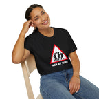 Men at Work Triangle Sign T-Shirt — Funny Beer Drinking Crew Tee - Our Colours