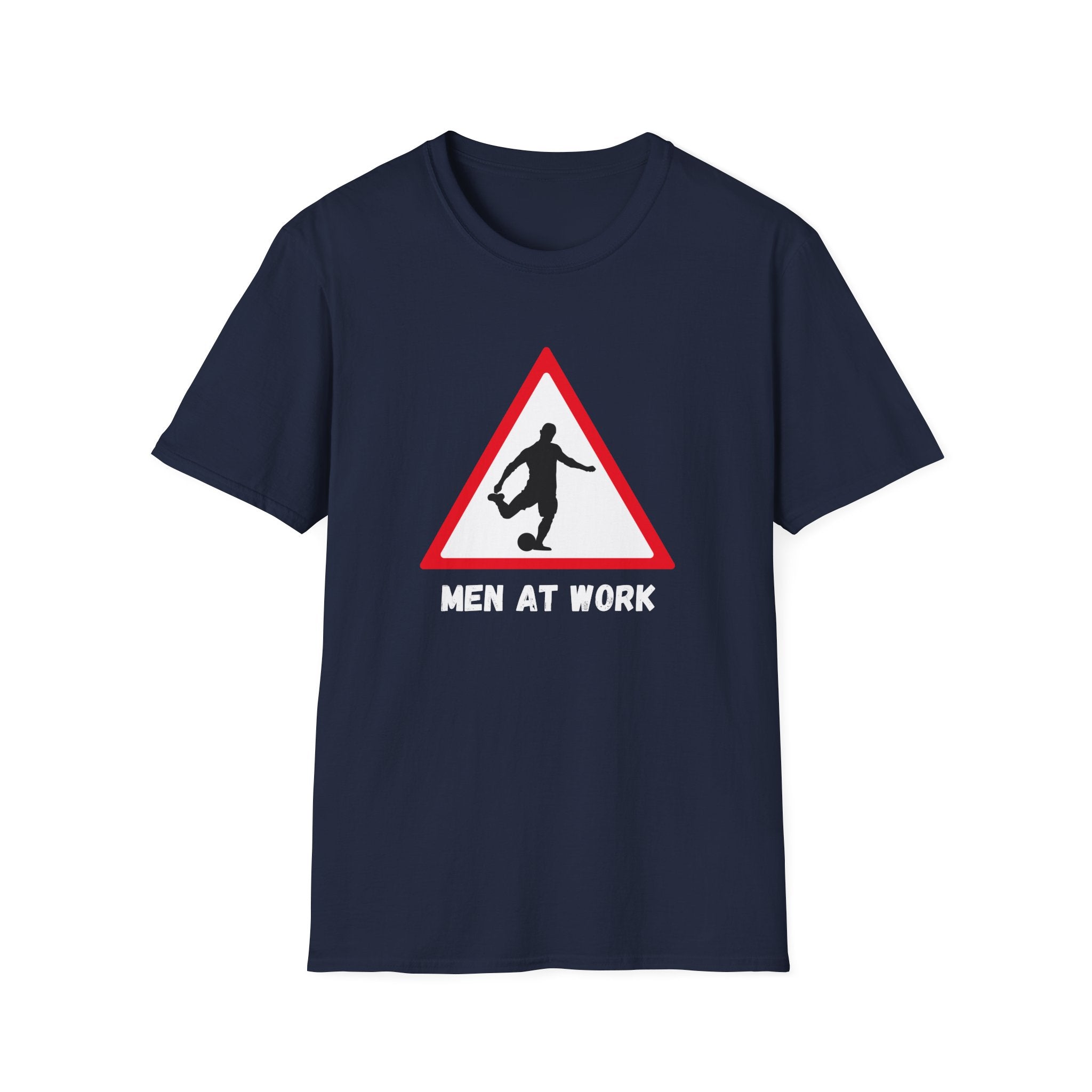 Men at Work Roadside Sign T-Shirt — British Humour T-Shirt