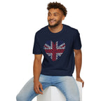 Union Jack Heart Fingerprint T-Shirt — British Patriot Tee - Our Colours