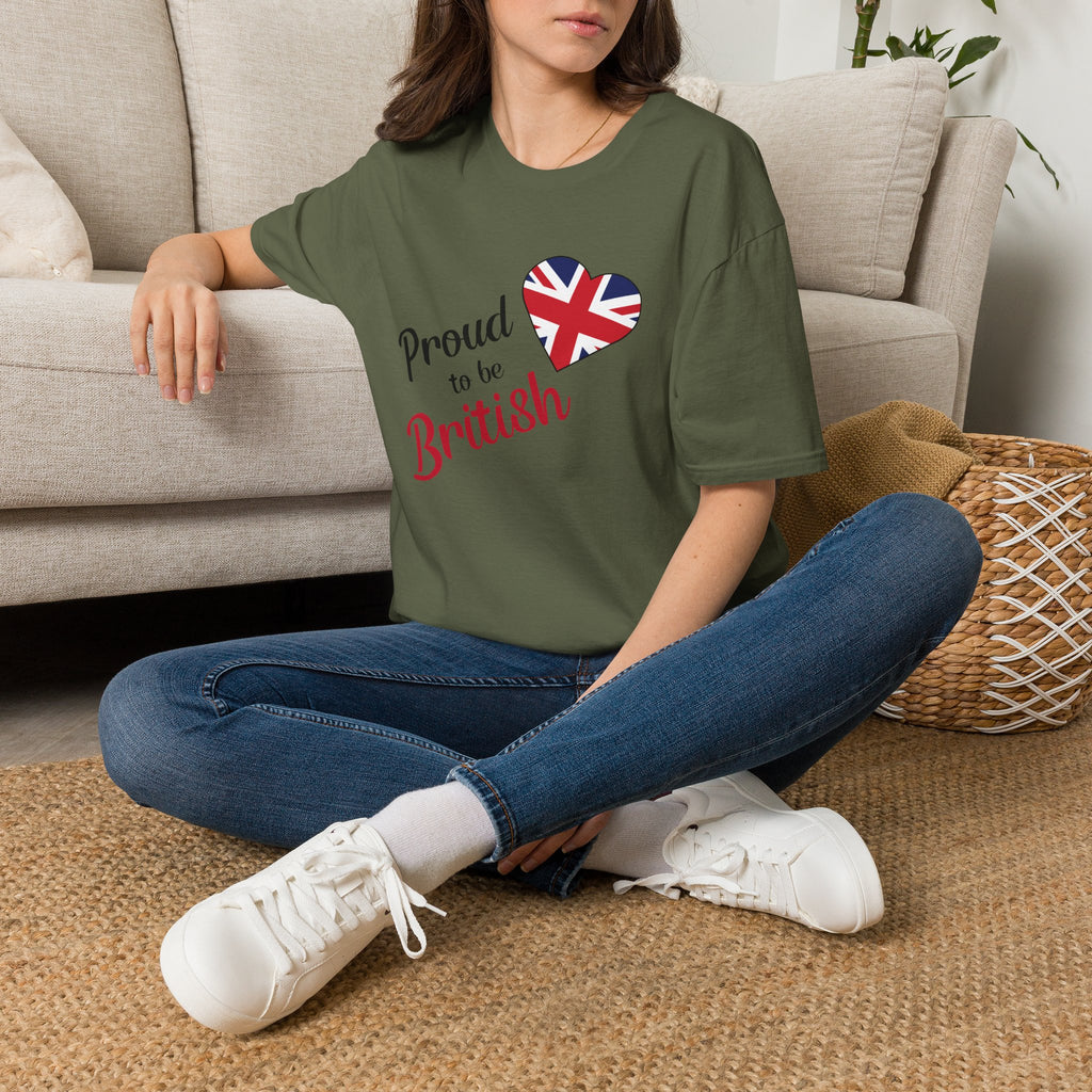 Proud to be British T-Shirt — Union Jack Heart Patriotic Tee