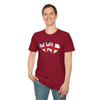Union Jack & England Heart Flag T-Shirt — British Patriotic Tee