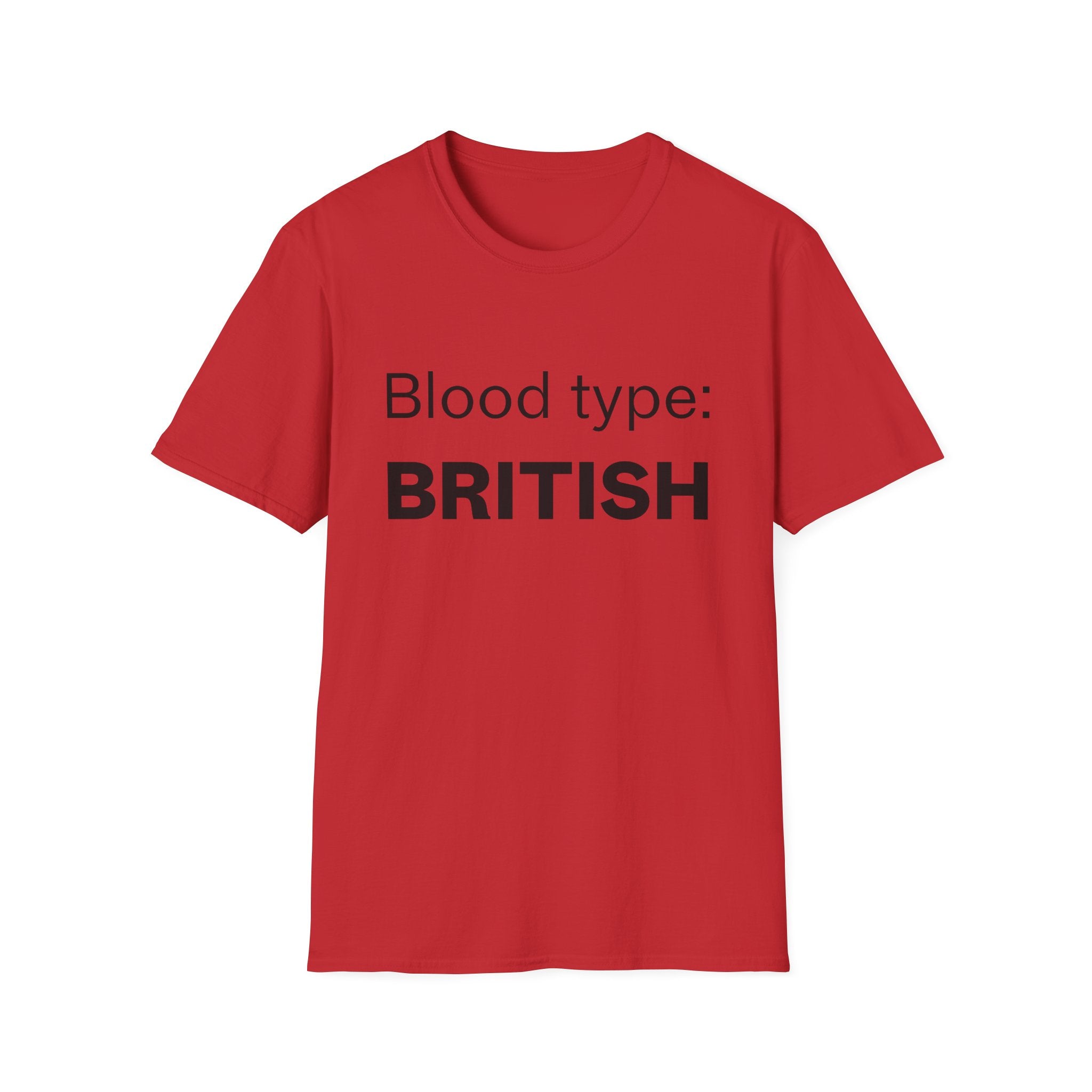 Blood Type: BRITISH T‑Shirt — Funny British Pride Tee