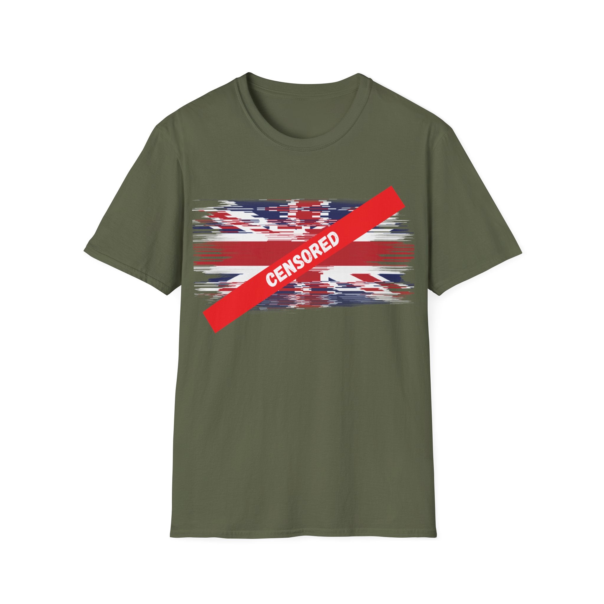 Censored Union Jack T-Shirt — British Political Flag Tee