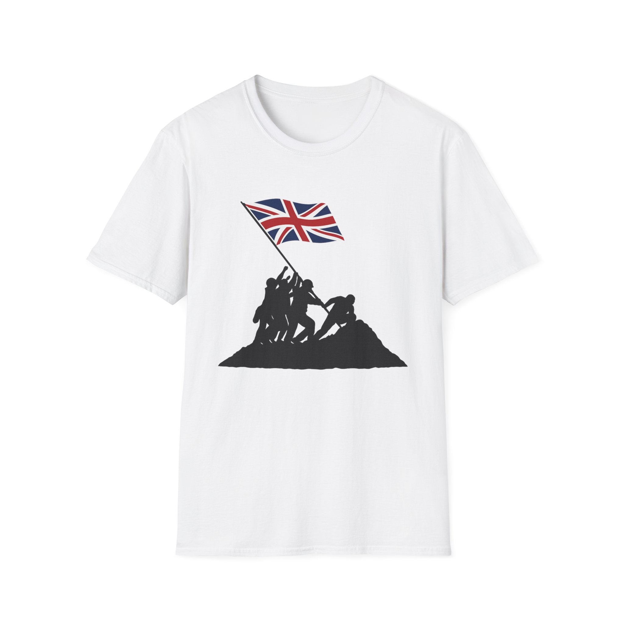Raising Our Colours T-Shirt (no slogan) — British Flag Patriotic Tee