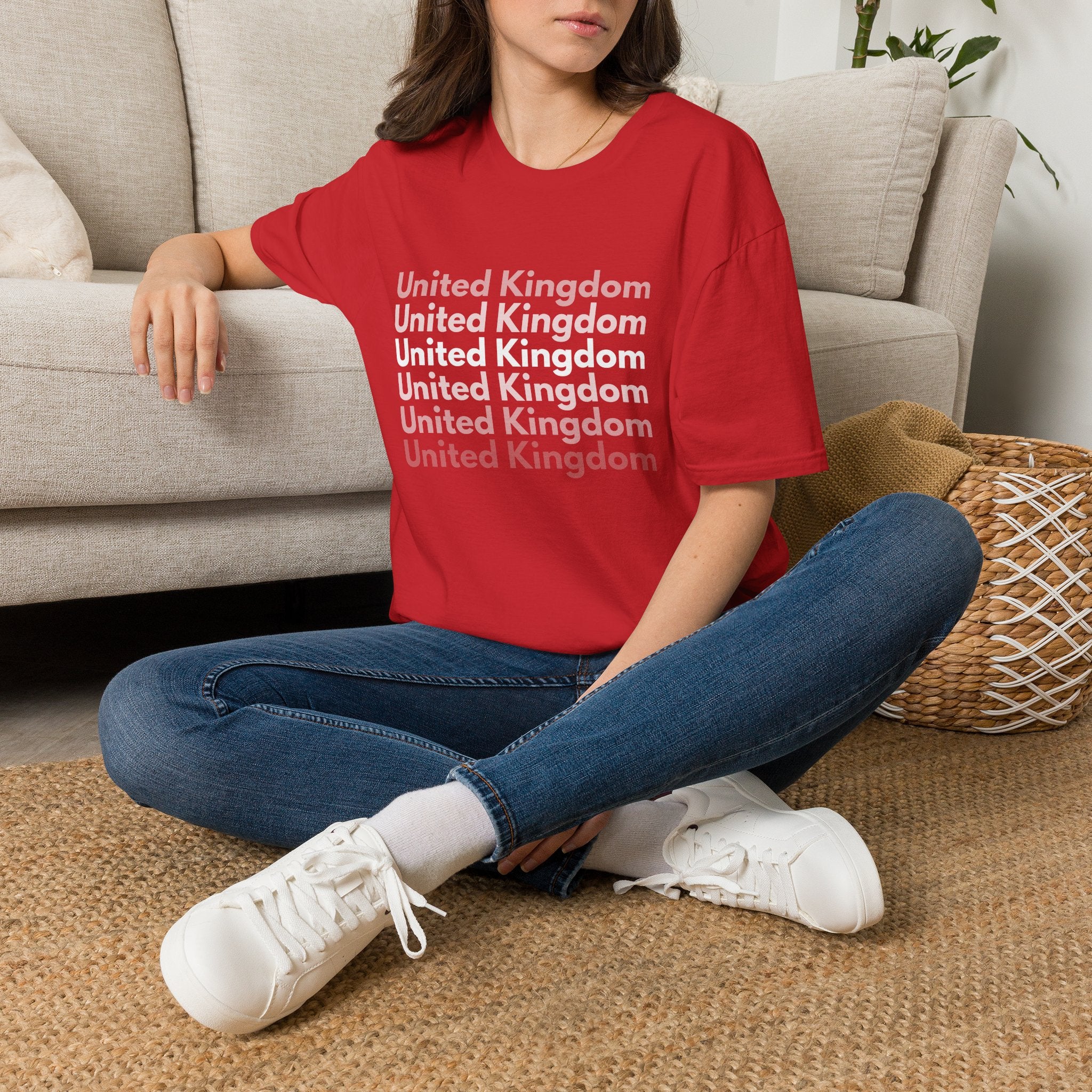 United Kingdom Repeat Text T-Shirt