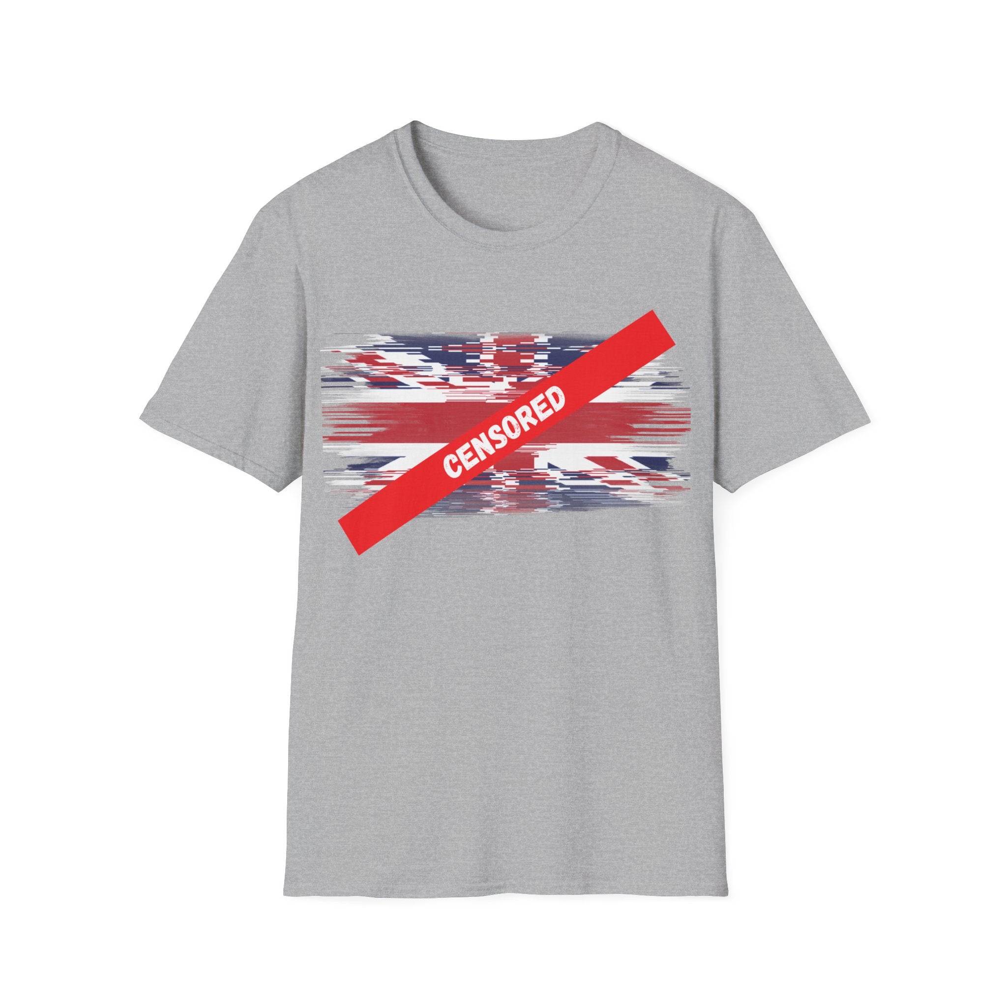 Censored Union Jack T-Shirt — British Political Flag Tee
