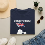Proudly Raising Our Colours T-Shirt (smaller design) — British Flag Patriotic Tee - Our Colours