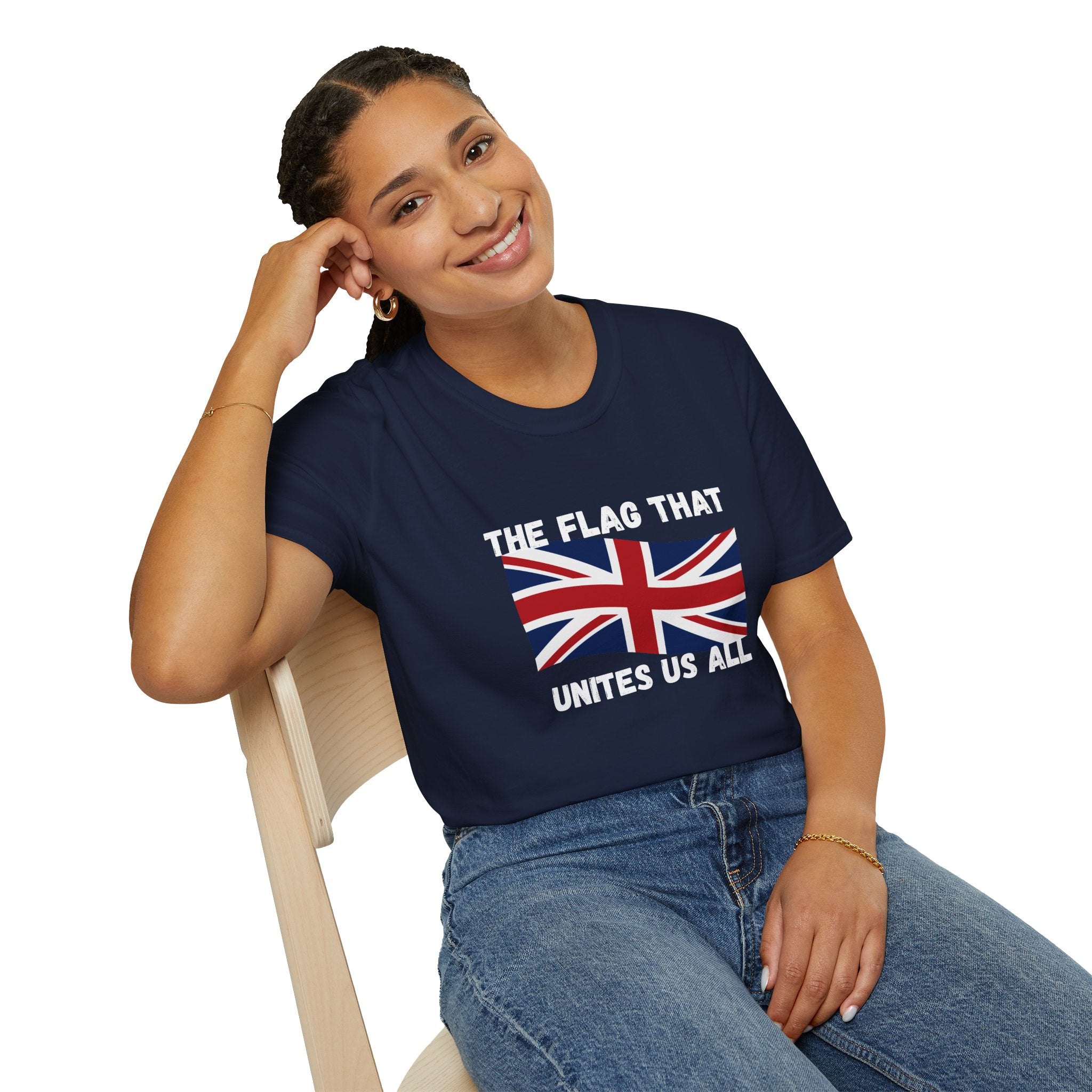 Union Jack T-Shirt — "The Flag That Unites Us All" British Patriotic Tee