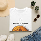 Fish & Chips "My face is up here" British Humour T-Shirt - Our Colours