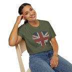 Union Jack Heart Fingerprint T-Shirt — British Patriot Tee - Our Colours